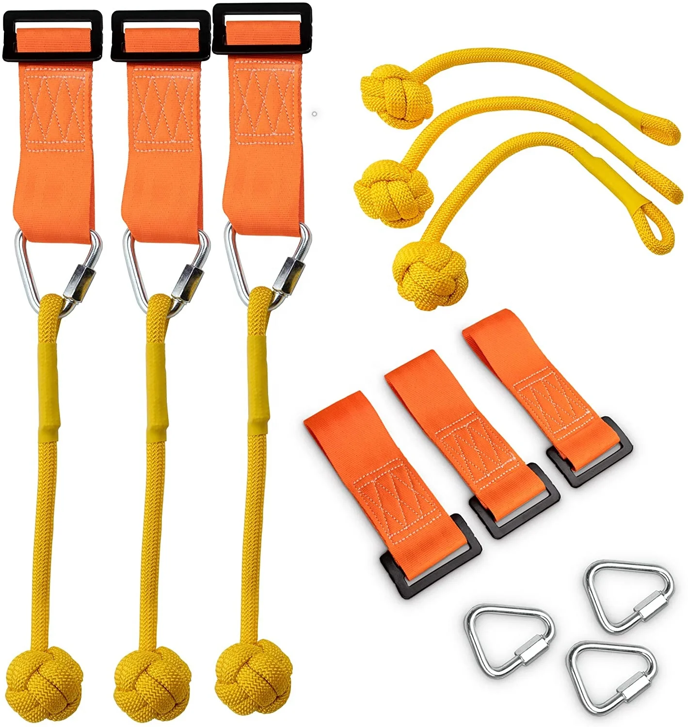 Ниндзя Slackline подвесные петли обезьянка набор кулаков с пряжкой ремни/карабины для ниндзя шар препятствия