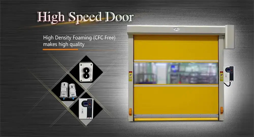 Automatic Inductive PVC Fast Rolling Shutter Doors from HongFa