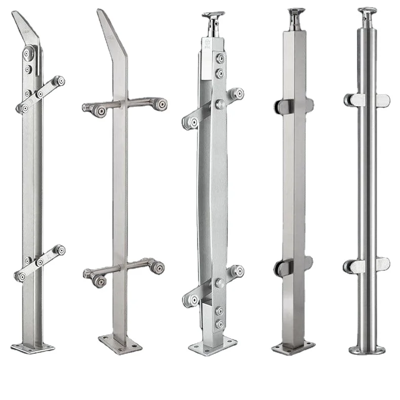 Good Quality Outdoor Glass Railing Balustrades Post Stainless Steel Stair Handrails Post for Mall