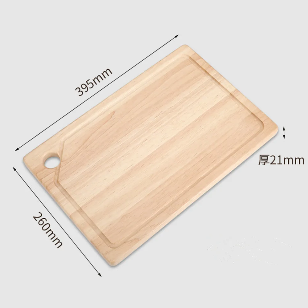 Low MOQ natural wood cutting serving board set chopping board oak customized with groove