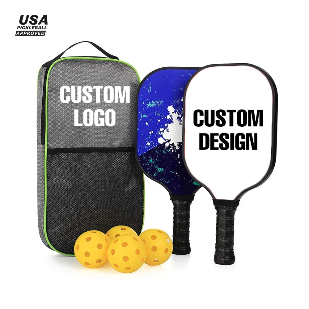 SWT High quality pickleball racket customized light weight honeycomb PP 2 sheets raw carbon fiber racquets pickleball paddle