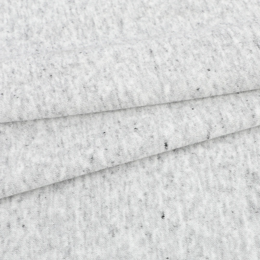 Factory Price yarn dyed polyester arganic cotton grey knitted french terry fabrics for bathrobes