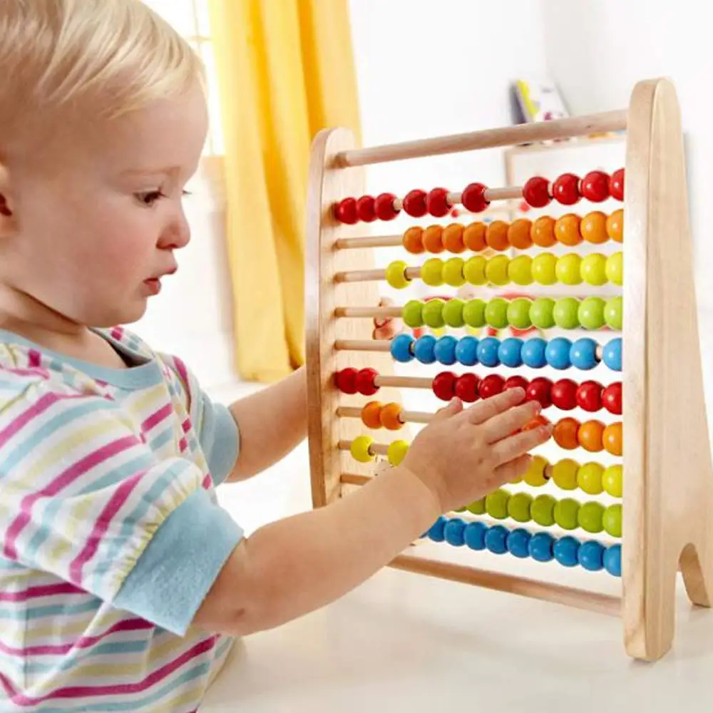 Kinderspielzeug 2022 Juguetes Baratos Kids Math Learning Tools Rainbow Color Abacus Toys Wooden Toys Montessori