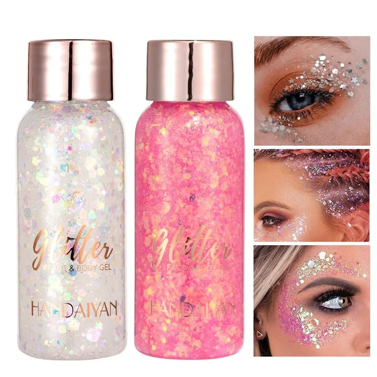 9Colors Private Label Diamond Jelly Shimmer Eyeshadow Body Face Glitter Theatrical Makeup Festival Party Cosmetics