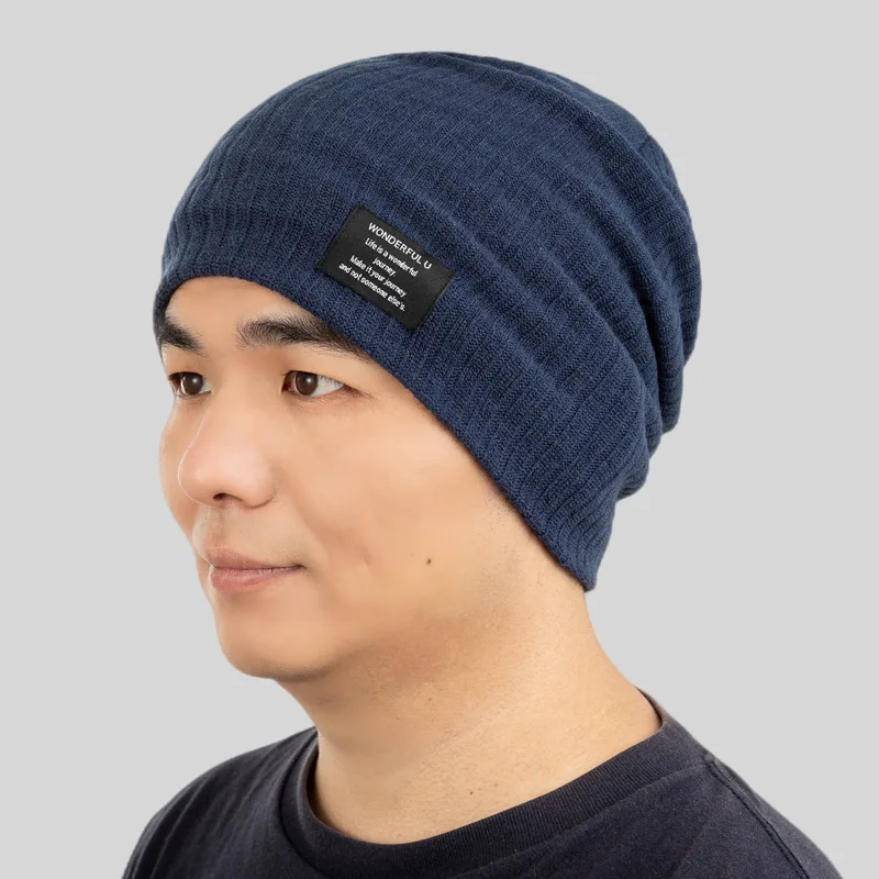 Wholesale Acrylic Plaid Jacquard Knit Insulated Slouchy Knit Oversized Long Winter Slouch Rasta Hat Reggae Cap Beanie for Women