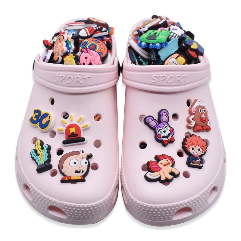 Новый мультфильм горячая Распродажа любовь босс малыш дизайнерская розовая девочка Кроксы обувь талисманы ПВХ для Сандалии Croc поиск alikes обувь аксессуары