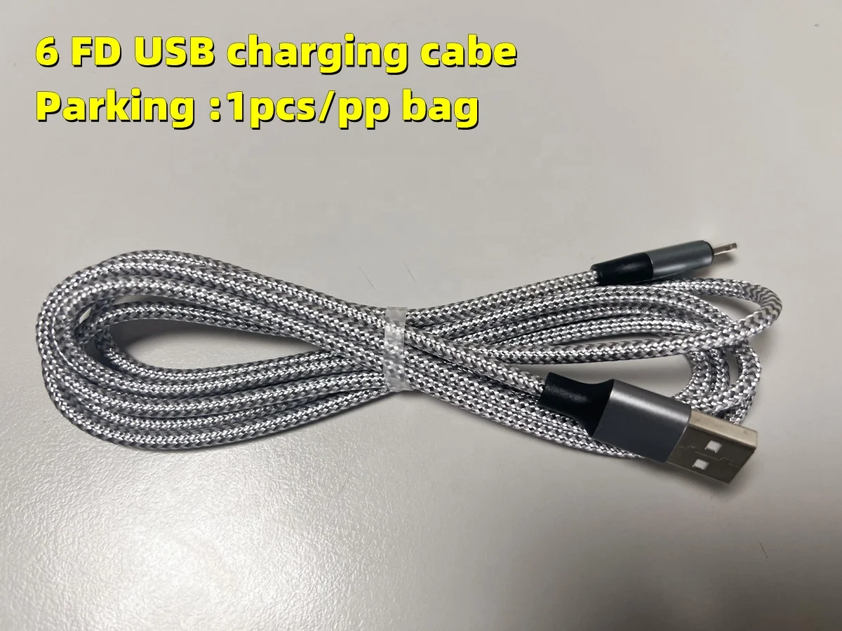 3FT 6FT Nylon Braided USB Charging Cable High Speed Data Sync Transfer Cord Compatible for iPhone 14/13/12/11 Pro Max/XS iPad