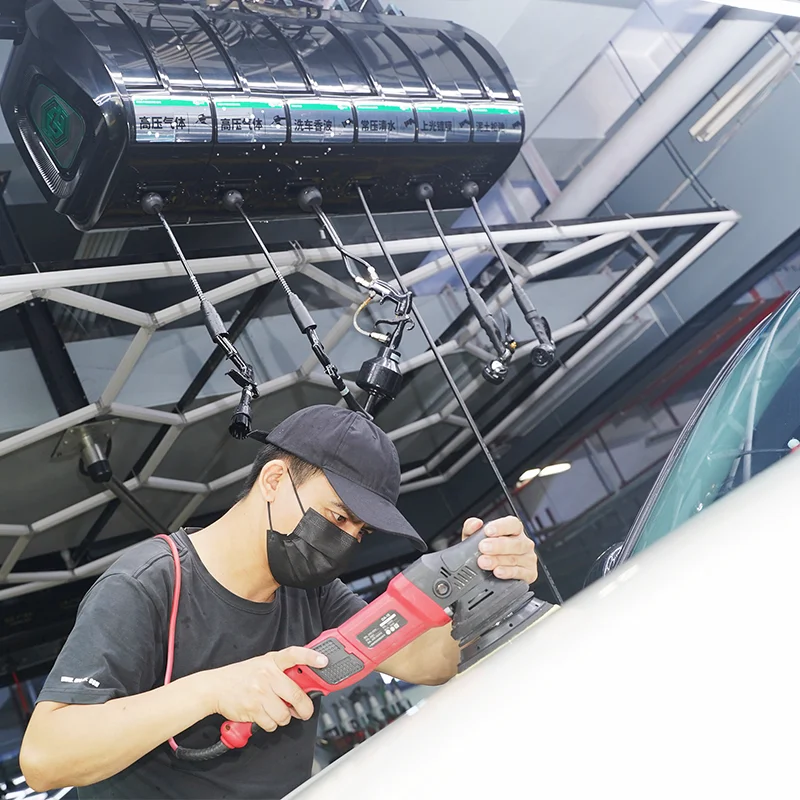 Car workshop product water air electric pressure washer hose reel single car detailing equipment tools