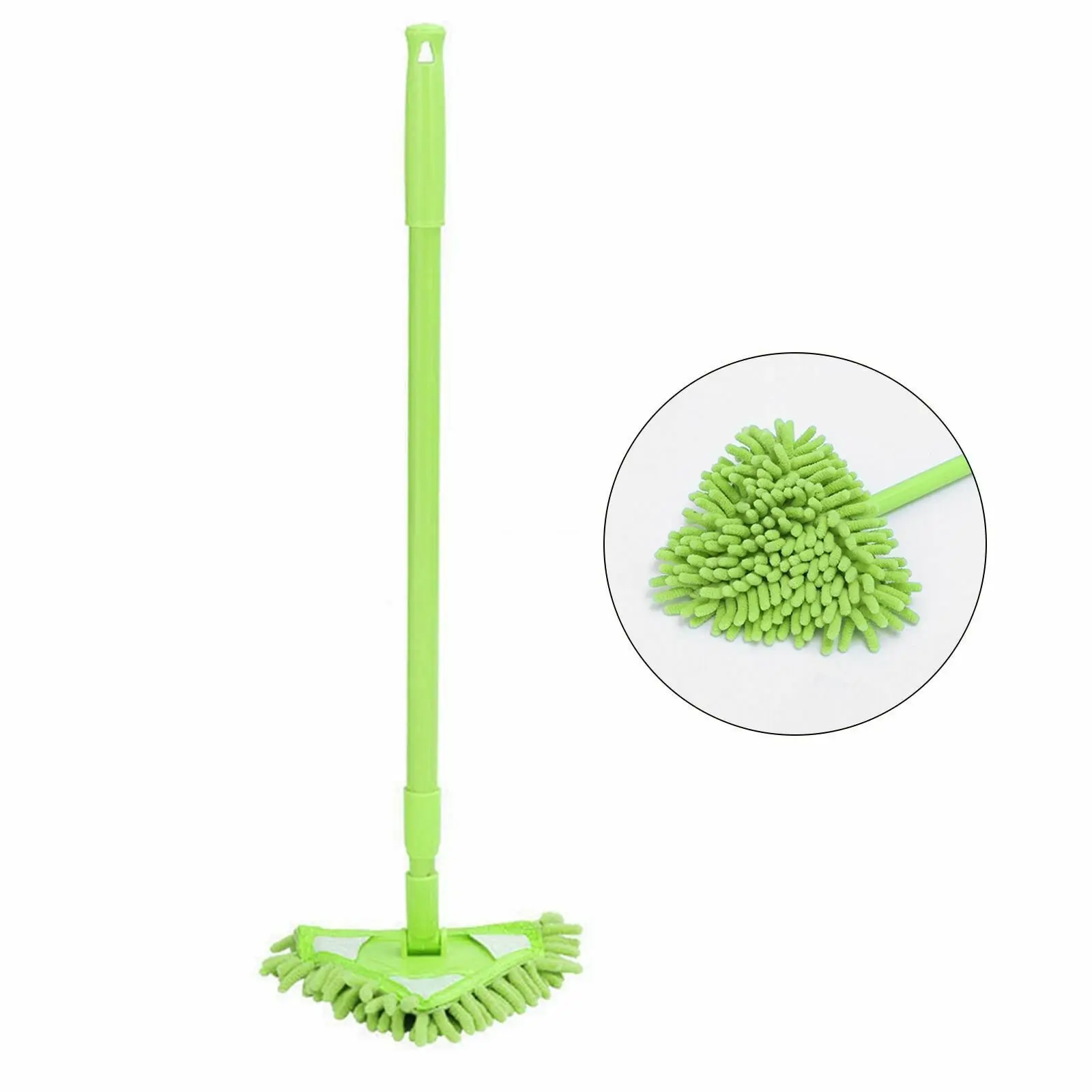 180 Degree Rotatable Mini Triangle Mops Telescopic Wall and Ceiling Mops Car Window Cleaner Wiper Cleaning Kitchen and Bathroom