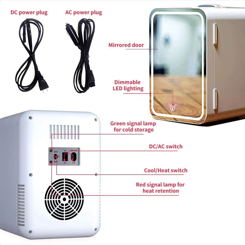 
8L skincare travel car refrigerators breast milk cosmetics foods refrigerated bar mini fridge 