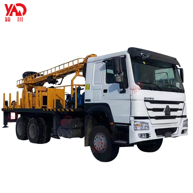 Drill diamond core rotary small trailer borehole truck mounted machine used 150m soil testing water well drilling rig for sale