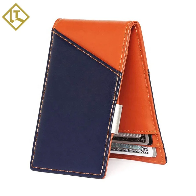 Мужской кошелек из натуральной кожи с Rfid-защитой, тонкий зажим для денег унисекс, зажим для денег, для путешествий