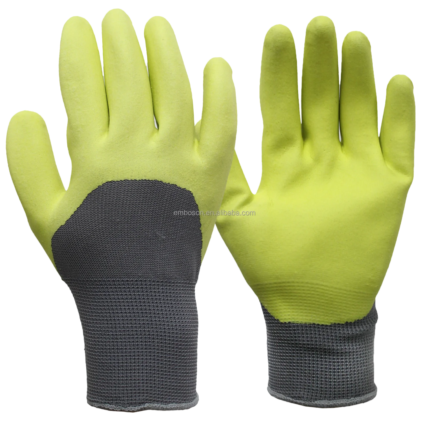 Knitted Cuff Oil Resistant Nitrile 3/4 Coated Gloves Nitrile Gloves