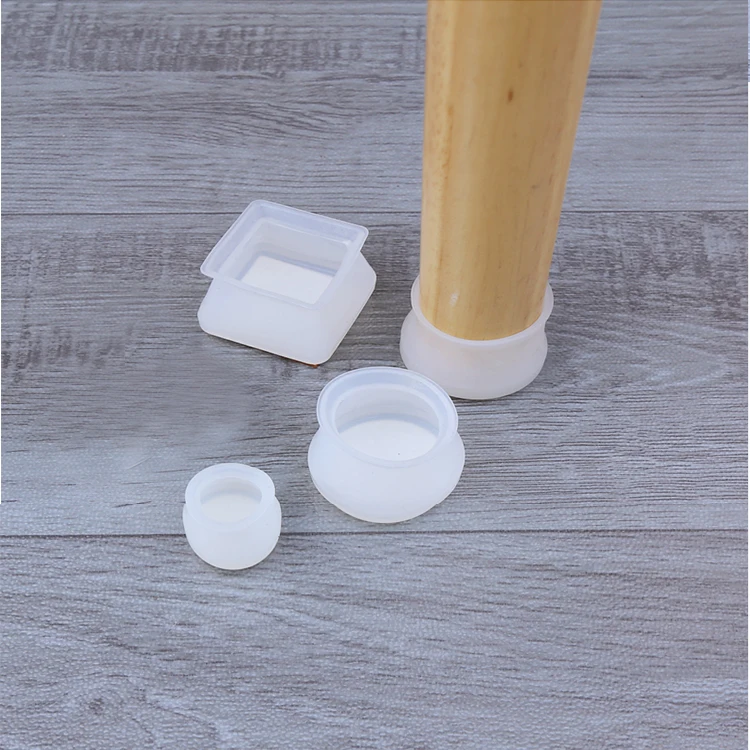 Furniture Silicone Leg Caps, Silicone Chair Leg Floor Protectors with Anti-Slip Felt Pads, Furniture Leg Caps