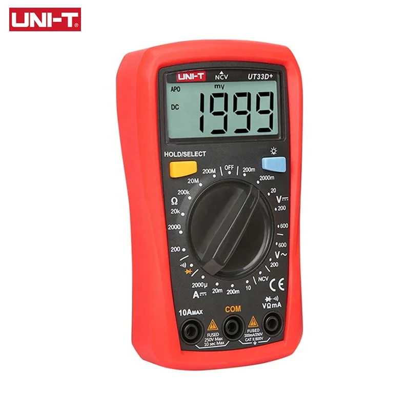 UNI-T UT33A+ UT33B+ UT33C+ UT33D+ Digital Multimeter Auto Range Palm Size AC DC Voltmeter Ammeter Resistance Capatitance Tester