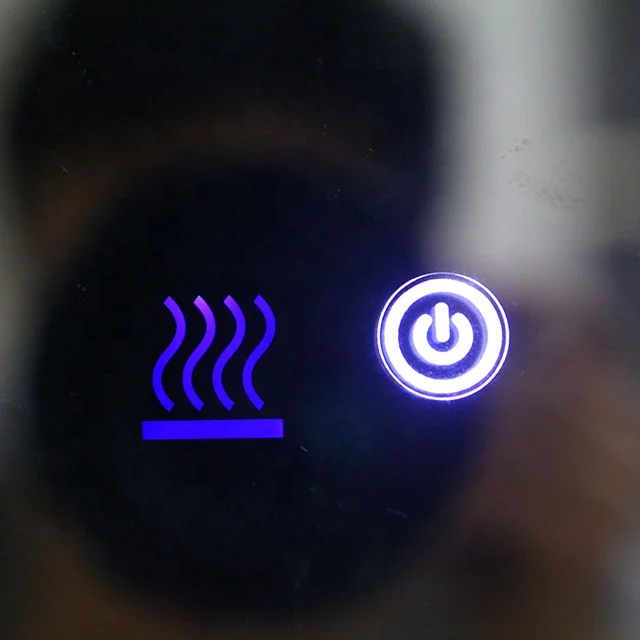 2024 bathroom smart weather mirror with clock heating function