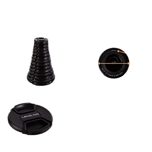 52mm Center Pinch Front Lens Cap Cover with Elastic Lens Cap Keeper for  Nikon Canon Sony Fujifilm