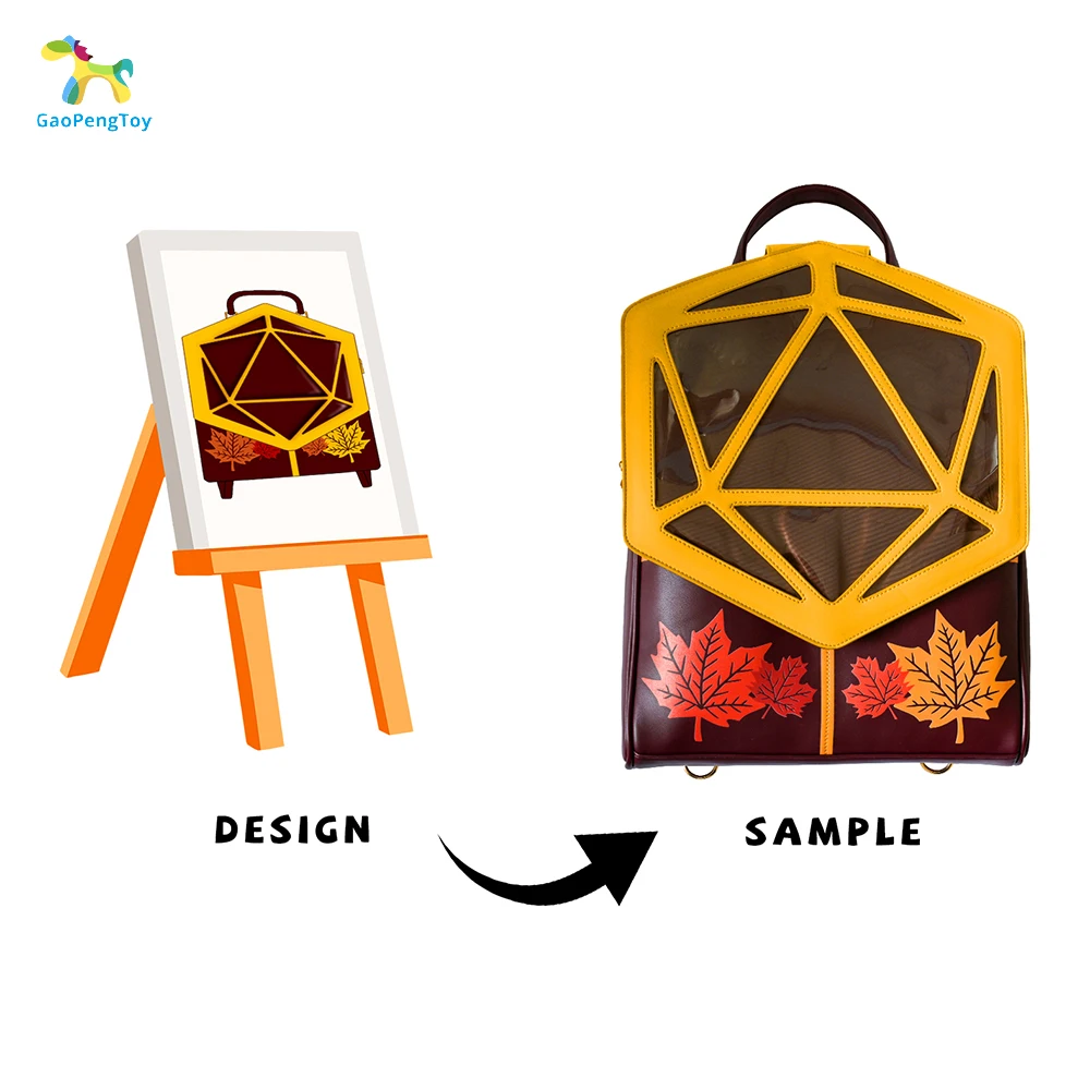 Персонализированная Индивидуальная сумка из полиуретана с узором в виде кленового листа модная для книг подарок на детский день одно плечо