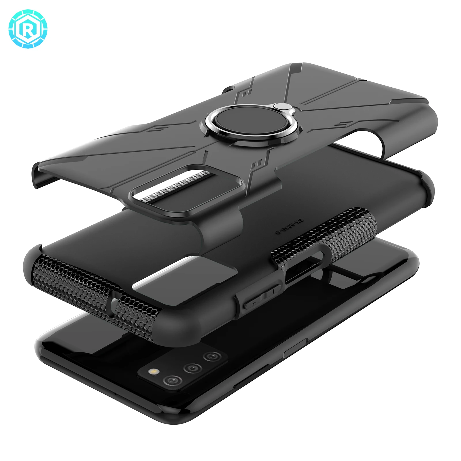 Чехол для Samsung A03s, ударопрочный чехол из ТПУ с кольцом-держателем для телефона, аксессуары для мобильного телефона, чехол для Samsung A03s Euro