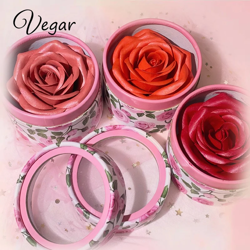 OEM Wholesale 3D Rose Blush Long Lasting Face Shinning Cheek Flower Petals Blush Face Glitter Rose Blusher