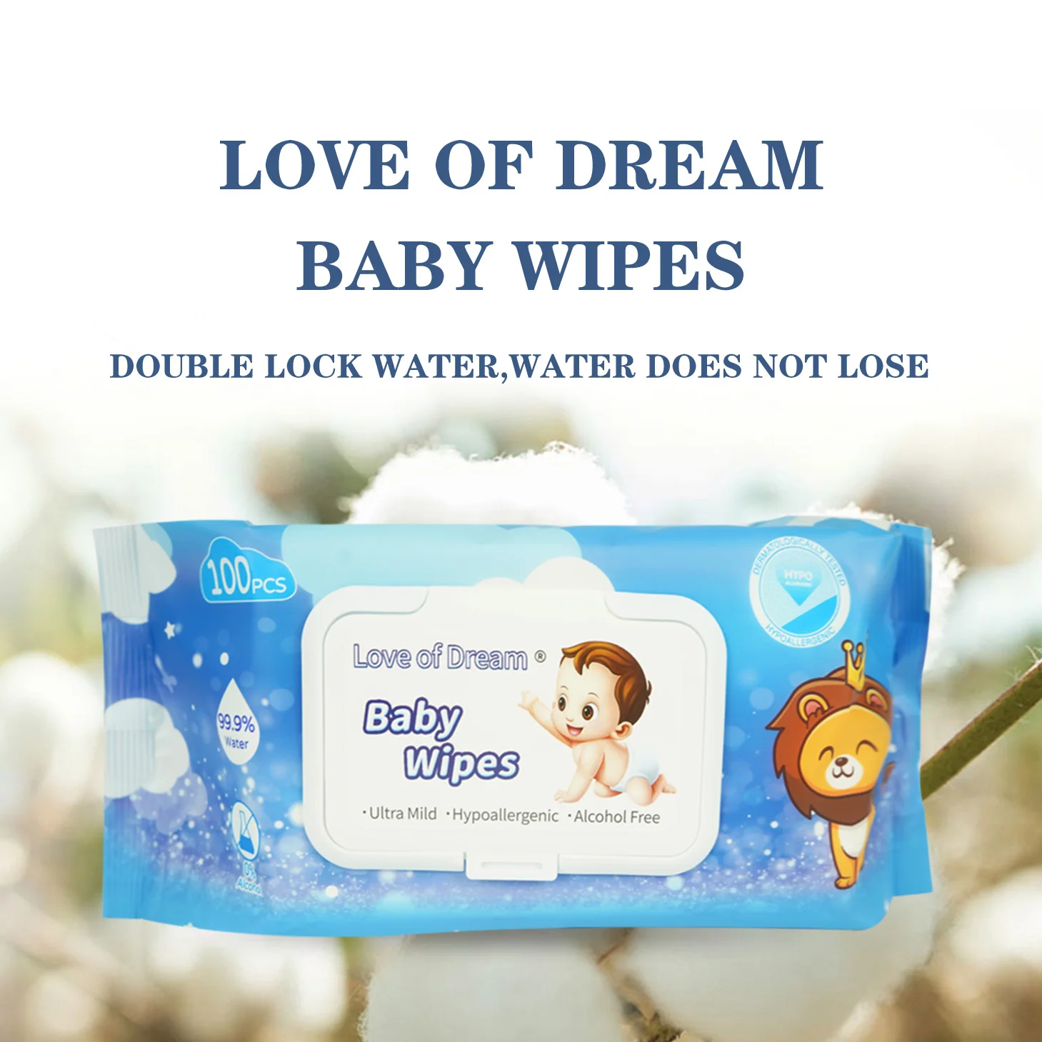 2023 Own brand fragrance-free sensitive baby wipes Newborn skin wipes Baby wipes