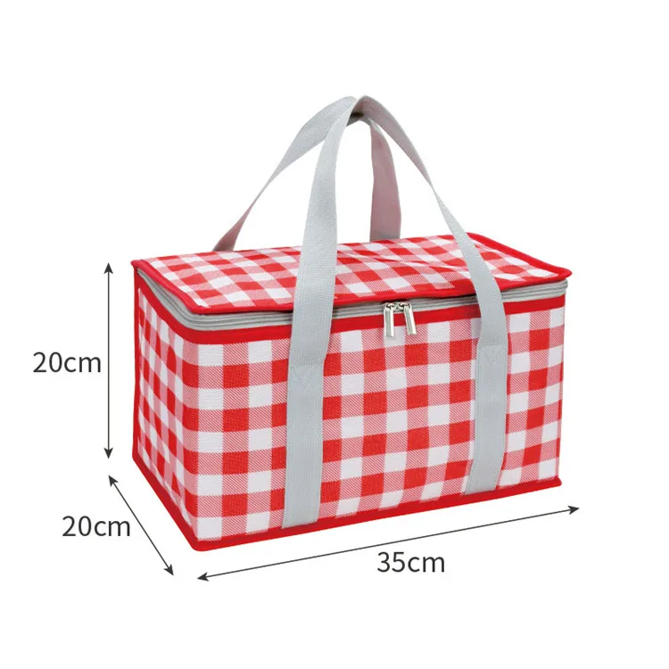 Grocery Food Delivery Extra Large Non Woven Insulated Tote Food Bag Sac Cooler Bag Catering Food Thermal Tote Bag