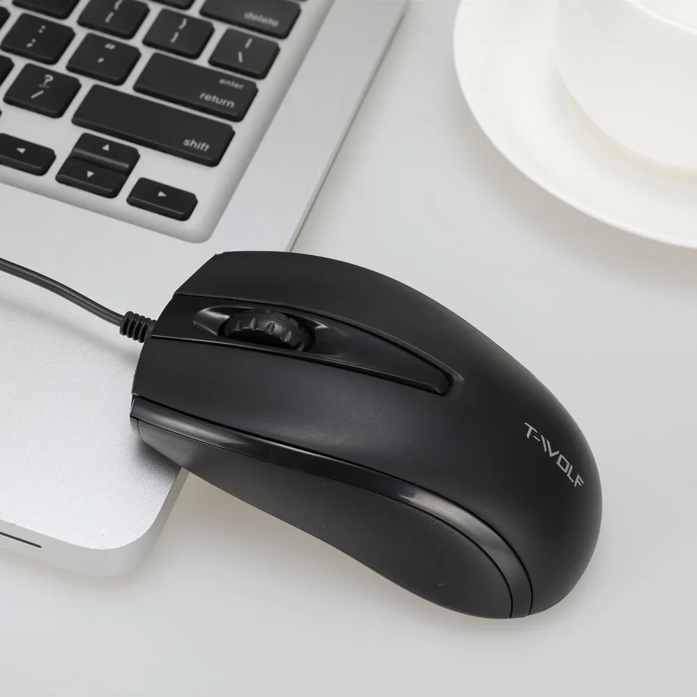 Wholesale black V13 business mouse noiseless rechargeable anti slip desk wired computer mouse