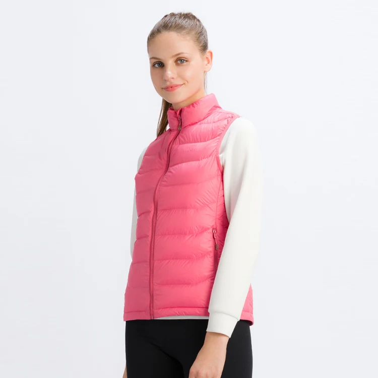 New Arrival Custom Wholesale Women Light Weight Down Vest Jacket Warm Quilt Duck Down Vest Factory Price