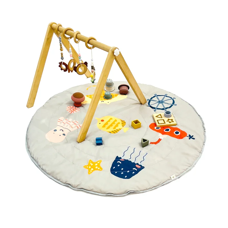 cotton organic baby play mat gym washable changing mat Wholesale playing mat baby