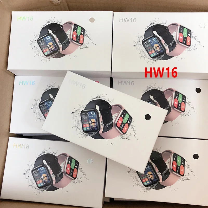 
2021 new Arrival hw16 smart watch series 6 iwo 13 big black Android Heart rate monitoring watch6 hw 16 smartwatch 