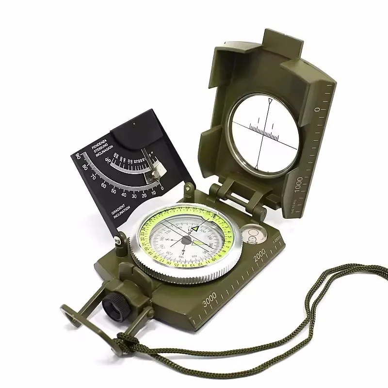 Professional Sighting Clinometer Metal Waterproof Camping Compass  with Carry Bag