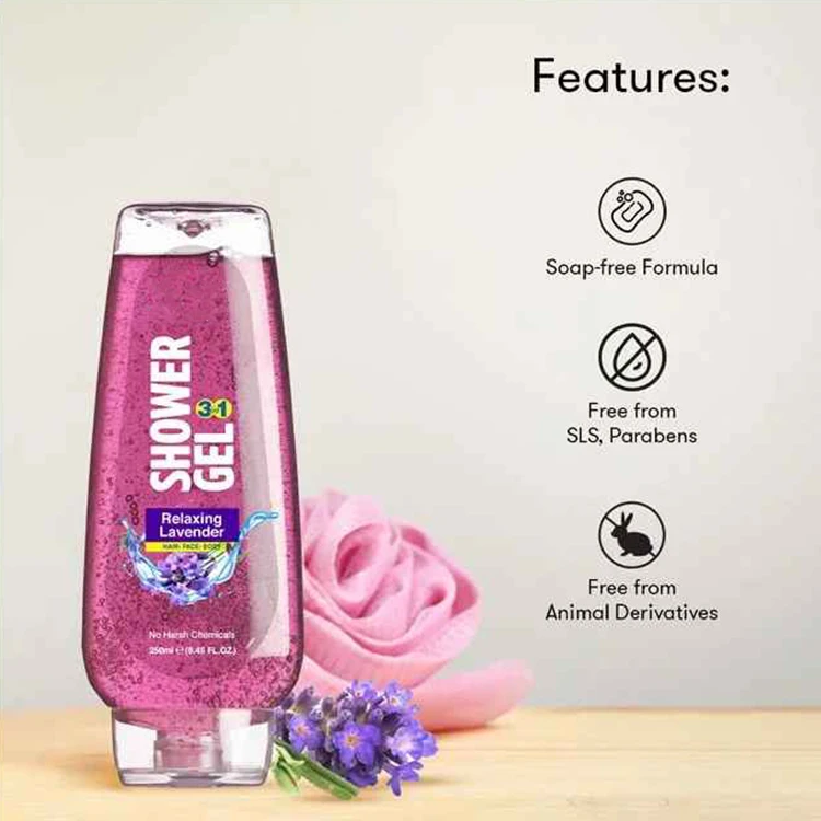 Eco Friendly Fresh Flower Petal Fragrance Soft Purple Bottle Moisturizer Female Women Body Wash Shower Gel Body Lotion For Hotel