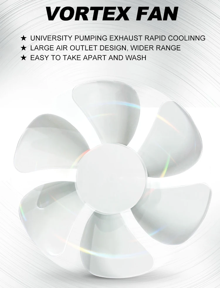 Natural Small Portable Plastic Bathroom Inline Air Window Extraction Exhaust Fan Bathroom 10 Inch Ventilation Fan