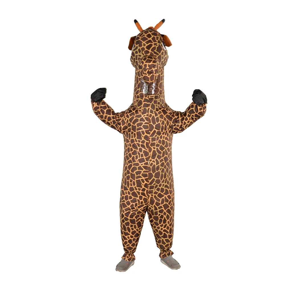 Saygo Customized Low MOQ Low Price Waterproof Cloth Inflatable Giraffe Mascot Costume For Christmas