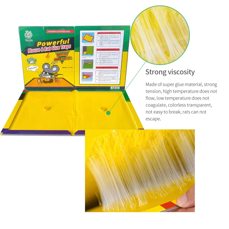 High Viscosity Sticky Mouse Board With Peanut Butter Scent Long Effective Time Waterproof Glue Mice Catcher