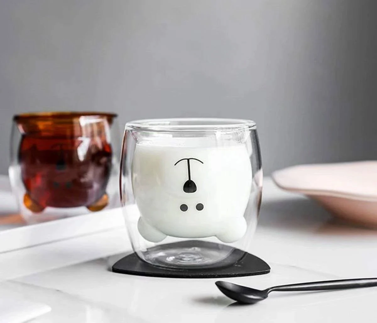 Double-Wall Insulated beer glasses double wall glass cup cafe latte glass