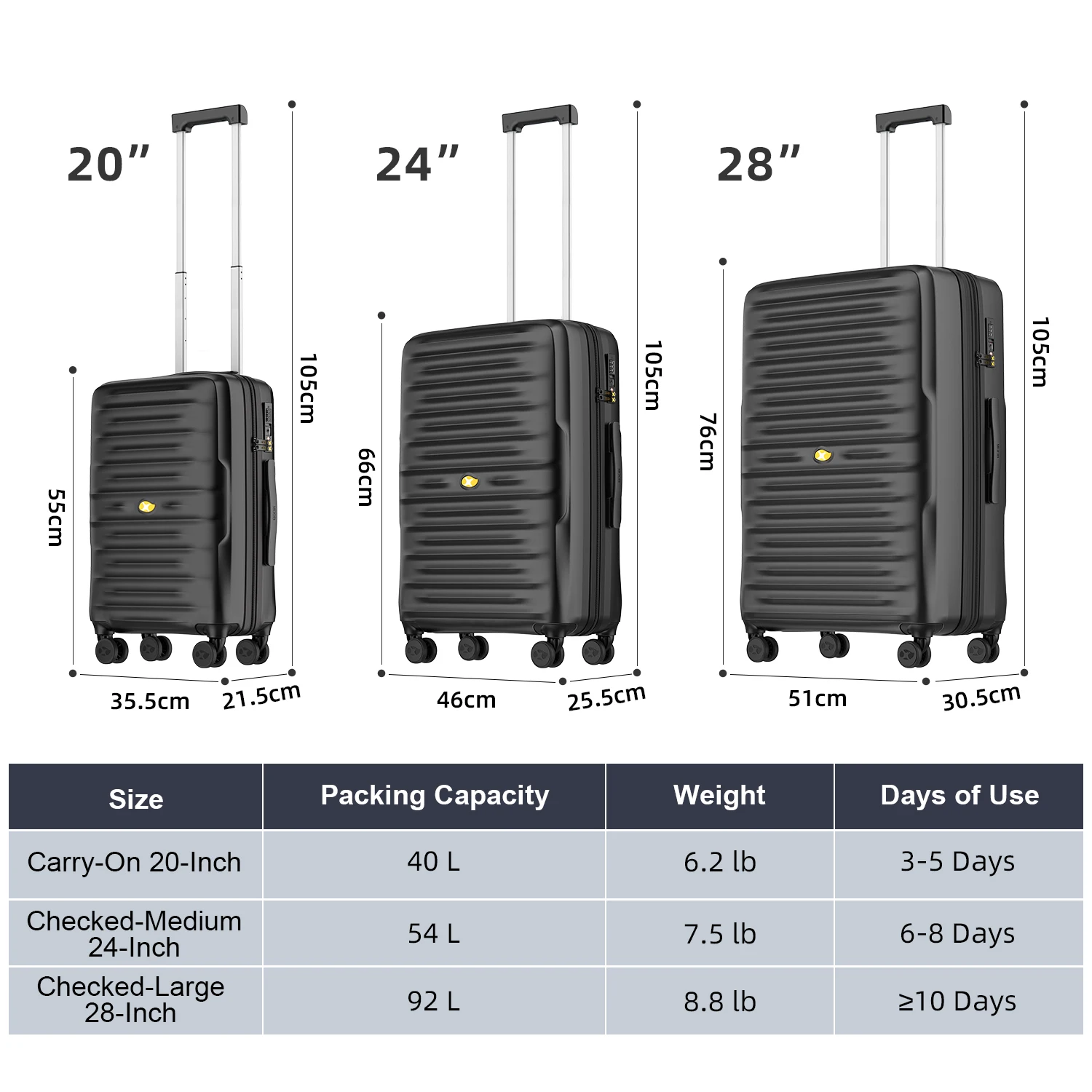 MGOB New suitcase high quality luggage trolley compatible products 28 inch trolley manufacturer luggage