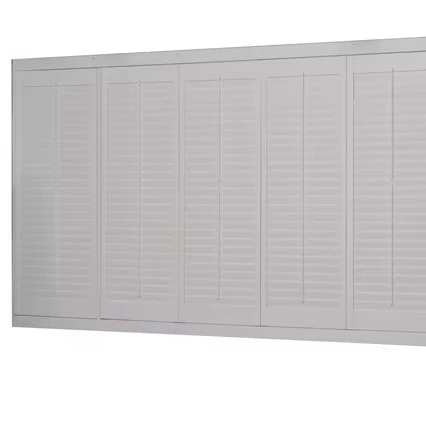 Classic White Paulownia Wooden Full Height Shutters Ventilation Adjustment Light From China