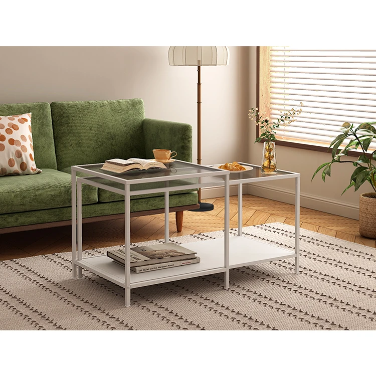 Apartment Metal Tube End Table living room  furniture metal coffee table console table