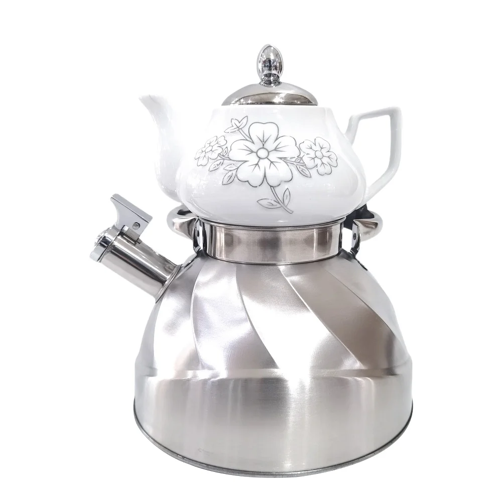 2.8L&0.7L Whistling Tea Kettles Fast Heating Double Function ceramic Kettle And Teapot