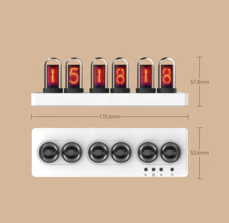 BETTER Mini Marvel tubes IPS Digital Table Clock Creative Modern Decorative Smart Nixie Table Clock