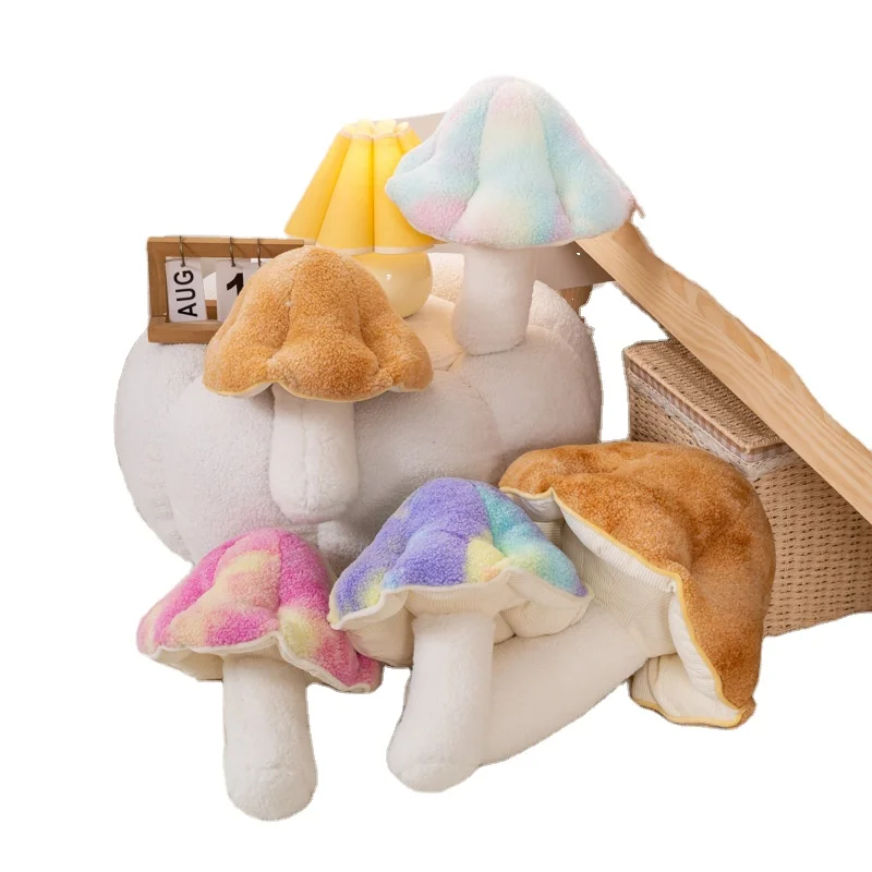 Factory Price Custom Cute 32cm-44cm Agaric Soft Hugging Pillow Mushroom Plush Toy Swamm Plush Doll Hugging Cushion