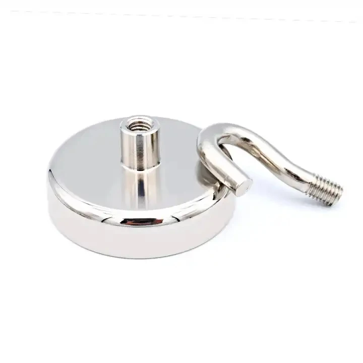 XH Withstand 8kg Strong Neodymium Magnet Hooks No Punching Powerful Magnet Hook with Metal Suction Sheet  For Home Kitchen