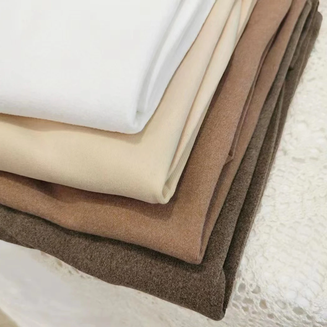 high end 280gsm 90% polyester 10% spandex knitted jersey brushed fabric