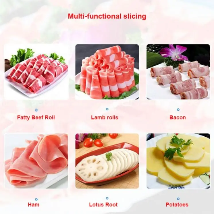 Commercial Bacon Slicer Meat Cutter Beef Cutting Wholesale Price Automatic Frozen Meat Slicing Machine