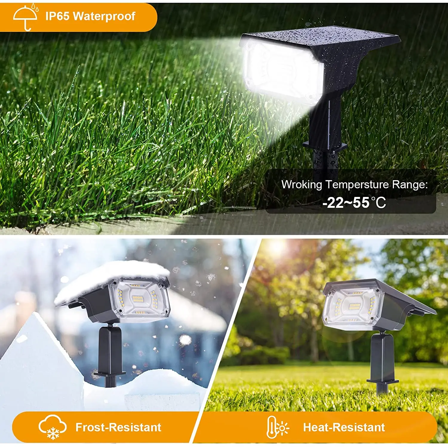 Pretty Design Solar Power Spotlight Lawn Lamp Outdoor Lights Laser Light  IP65 Waterproof Wireless LED Solar Power Landscape