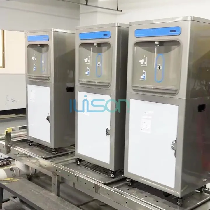 Commercial Large Capacity Stainless Steel Free Standing Water Bottle Filling Station RO Filter Water Cooler Dispenser