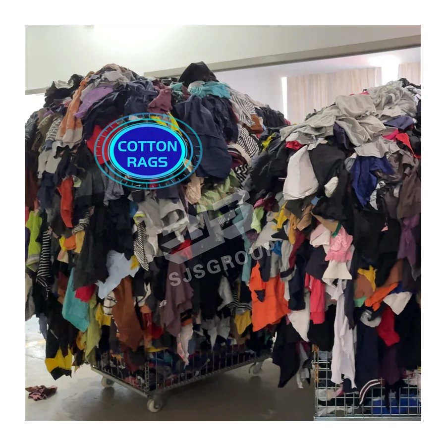 100% Cotton 10KG 25KG Industrial Wiping Rags  Mutilated Cotton Rags Trapo Industrial for Marine Cleaning