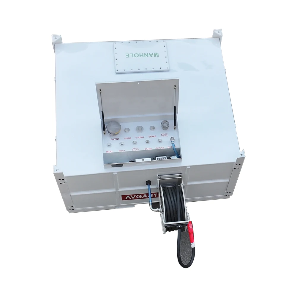 Sumac 3500l 2.5m3 5000l double walled portable mobile diesel aviation fuel jet JP54 transcube gasoline tank with 12V 15gpm Pump