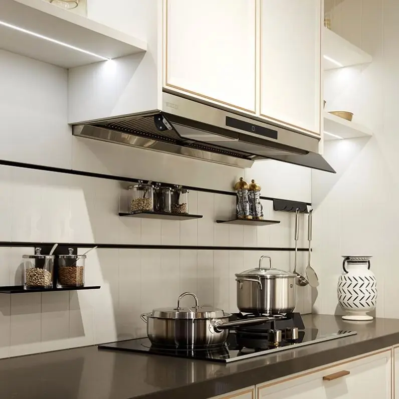 OPPEIN Ready White Facades For Small Set Custom Ss Kabinet Kitchen Cabinet